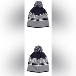 Canada Goose Pom Toque Navy & Grey hat.  NWT & Authentic